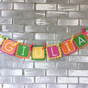 Tutti Fruity Name Banner, Two-tti Frutti Banner, Tutti Frutti Banner, Pineapple Banner, Name Banner, Fruit Birthday Banner, Summer Birthday image 2