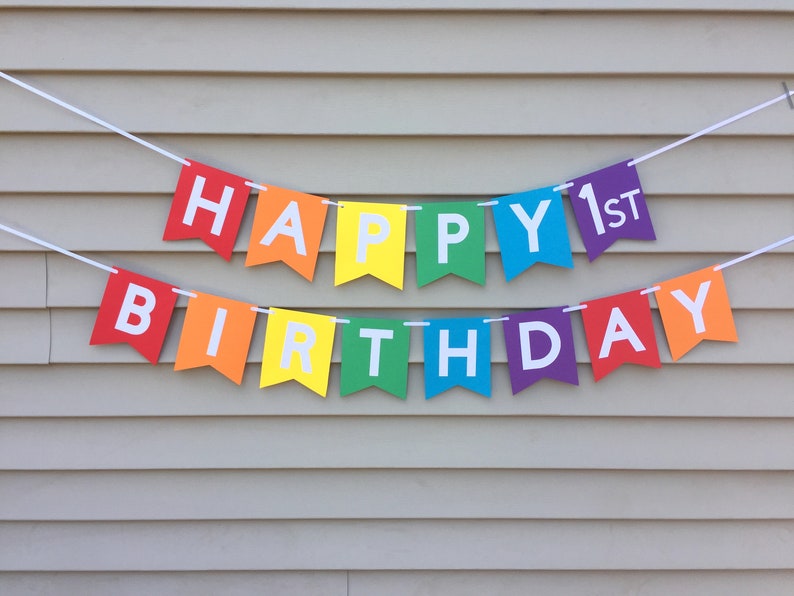 Rainbow Birthday Banner, Rainbow Happy birthday Banner, Rainbow Birthday Decorations, Happy Birthday Banner, Rainbow Party Decorations image 4