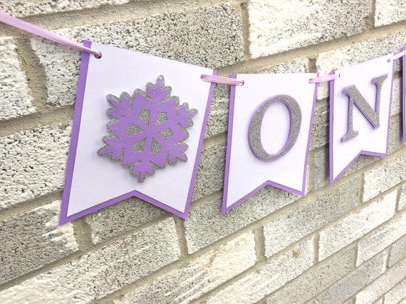 Snowflake Banner, Winter ONEderland Banner, First Birthday Decor, Winter Birthday Banner, Snowflake Highchair Banner, Photo Prop Banner Il_570xn