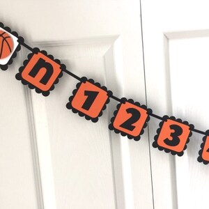 Basketball first year photo banner, basketball first birthday, basketball picture banner, n-12 months banner, basketball banner, basketball
