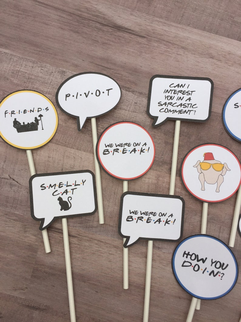 Friends Theme Cupcake Toppers Friends TV Show Cupcake - Etsy