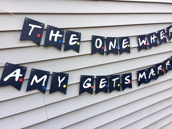 Friends Theme Banner, Friends TV Show Party Banner, Friends Bridal Shower Banner, The One Where Banner, Friends Bachelorette Banner Il_570xn