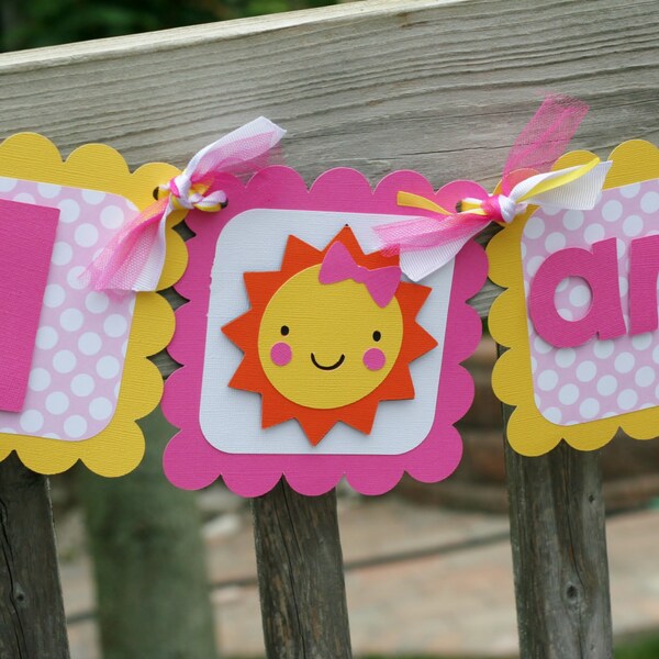 Sunshine I am 1 Highchair Banner, Sunshine Party, You are My Sunshine, First Birthday, Highchair Banner, Sunshine Banner,