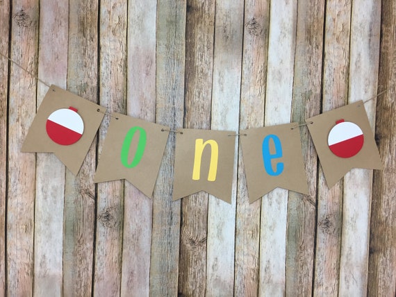 Fishing ONE Banner, Fishing Banner, Fishing Theme Birthday, First Birthday, Highchair Banner, ONE Banner, Fishing Photo Prop, Fishing Party Il_570xn