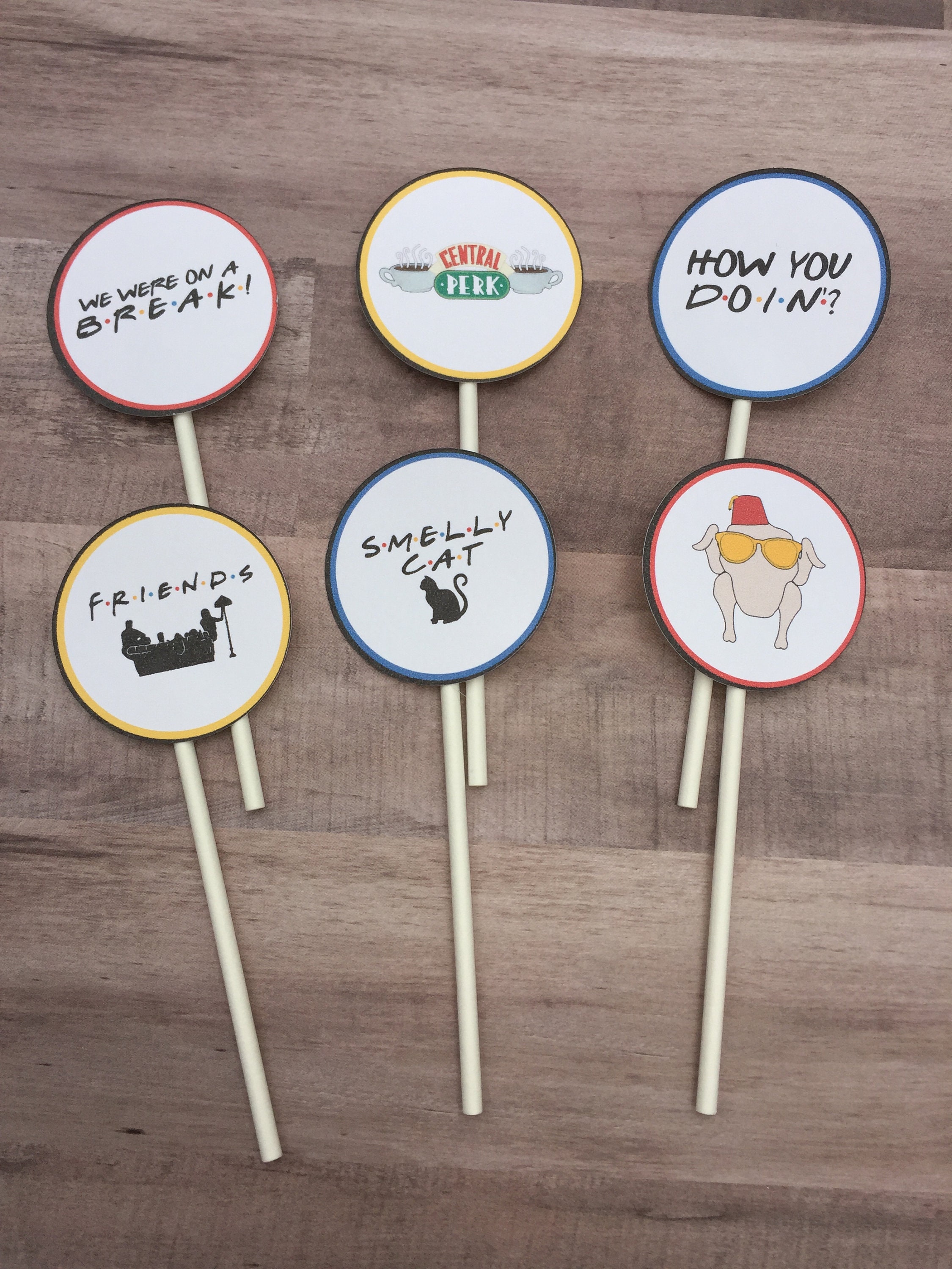 Friends Theme Cupcake Toppers Friends TV Show Cupcake - Etsy Singapore