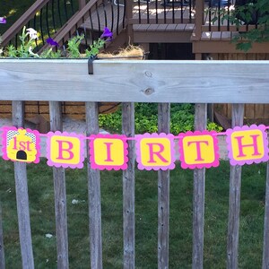 Bee Birthday Banner, Bumble Bee Banner, Girly Bee Banner, Bee First Birthday, Bumble bee Birthday Decorations, Pink Bee Banner, Bee Banner image 4