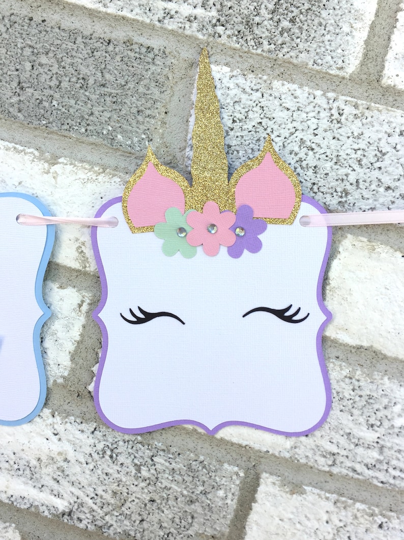 Unicorn Banner Unicorn Name Banner Unicorn Party - Etsy