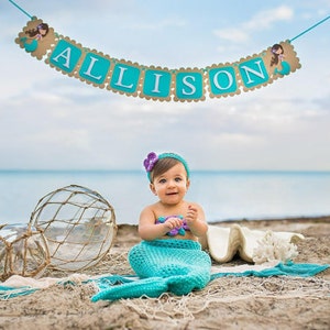 Mermaid Birthday Decoration Package, Mermaid Party Package, Complete Party Package, mermaid birthday, aqua & lavender mermaid birthday image 4