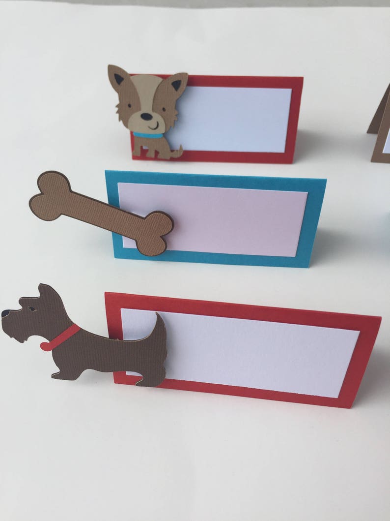 Puppy Dog Place Cards Puppy Dog Tented Food Cards Dog Buffet Etsy