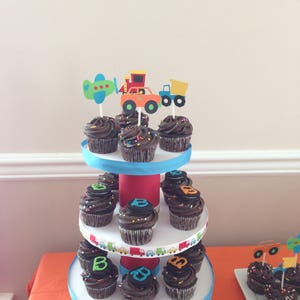 12 Transportation Toppers, Car Truck Birthday, Car Party, Airplane and ...