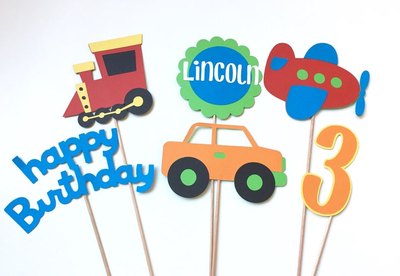 Transportation Centerpiece Set, Transportation Party, Transportation Birthday Decorations, Car Centerpiece, First Birthday, Truck, Car, image 1