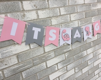 It's a Girl Dinosaur Banner, Dinosaur Party Decorations, Dinosaur Baby Shower, Baby Shower Banner, Girl Baby Shower, Dinosaur Banner,