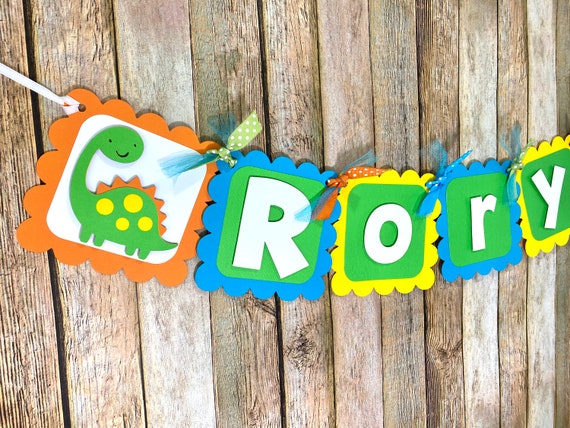Dinosaur Name Banner, Dinosaur Banner, Dinosaur Birthday Banner, Dino Birthday Decorations, Dinosaur baby Shower, Boy Birthday Banner, Dino Il_570xn