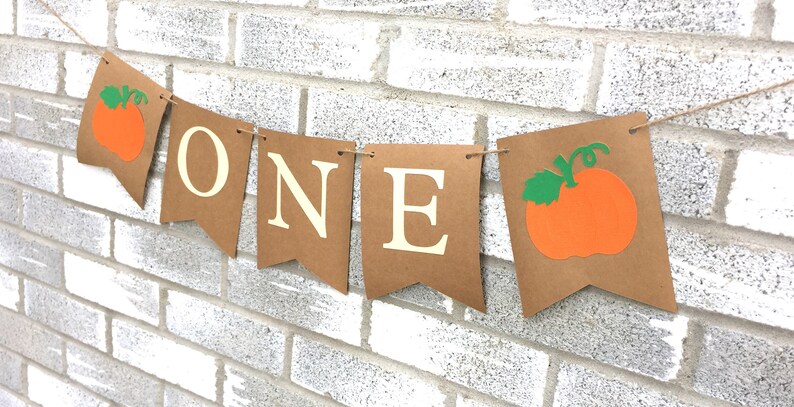 Pumpkin ONE Banner First Birthday Photo Prop Fall Banner - Etsy