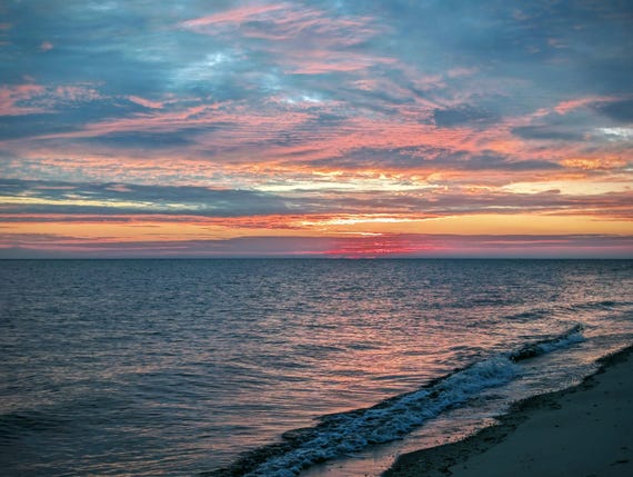 First Light Over the Bay | Sunrise Photography | Digital Download Print | Meditation Wall Art