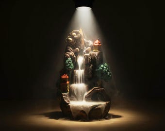 Mountain Smoke Waterfall Incense Burner | Zen Meditation Desk Decor