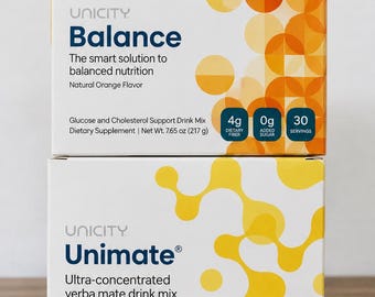 Unicity Balance Orange & Unimate Lemon Drink Mix Bundle (60 Servings)