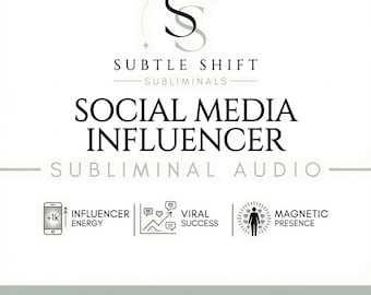 Social Media Influencer Unterschwellige Audio | Digitales Produkt | Positive Affirmationen für Wachstum, Einfluss & Online-Erfolg