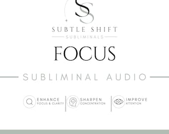 Laser Focus Subliminal Audio | Digital Product | Positive Affirmations for Concentration, Mental Clarity & Productivity