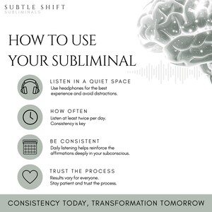 Custom Subliminal Audio | Digital Product | Positive Affirmations Made For You image 2