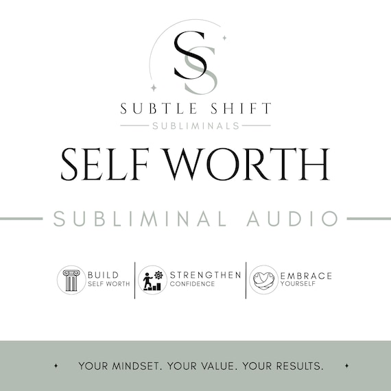 Self Worth Subliminal Audio | Digital Product | Positive Affirmations for Confidence, Self Love & Inner Worth