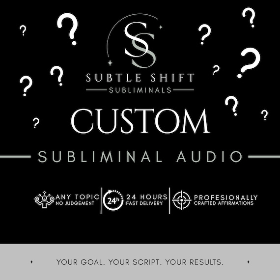 Custom Subliminal Audio | Digital Product | Positive Affirmations Made For You