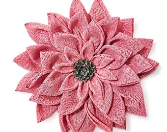 Handmade Flower Wall Art with Seashell Center