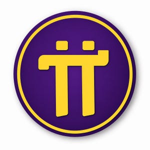 May include: A circular graphic featuring a purple background with a yellow border. The central design is a stylized yellow Pi symbol. The image has a clean, modern aesthetic, suitable for digital applications.