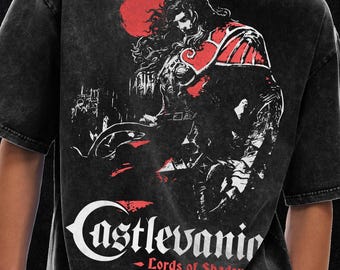 Castlevania: Lords of Shadow Shirt, Gabriel Belmont T-Shirt, Vintage Gamer Shirt, Acid Wash Oversize T-Shirt, Vintage Washed T-Shirt