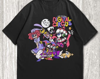 Bella Canvas The Amazing Digital Circus-shirt, shirt Tadc, Gangle-shirt, T-shirt Tadc, Jax Tee, T-shirt Pomni, Caine, Bubble, Zooble, Ragatha