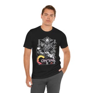 Retro Contra NES Spiel T-Shirt - 80er Jahre Classic Gaming Tee - Unisex T-Shirt Bild 6