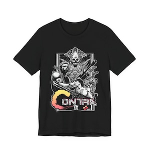 Retro Contra NES Spiel T-Shirt - 80er Jahre Classic Gaming Tee - Unisex T-Shirt Bild 15