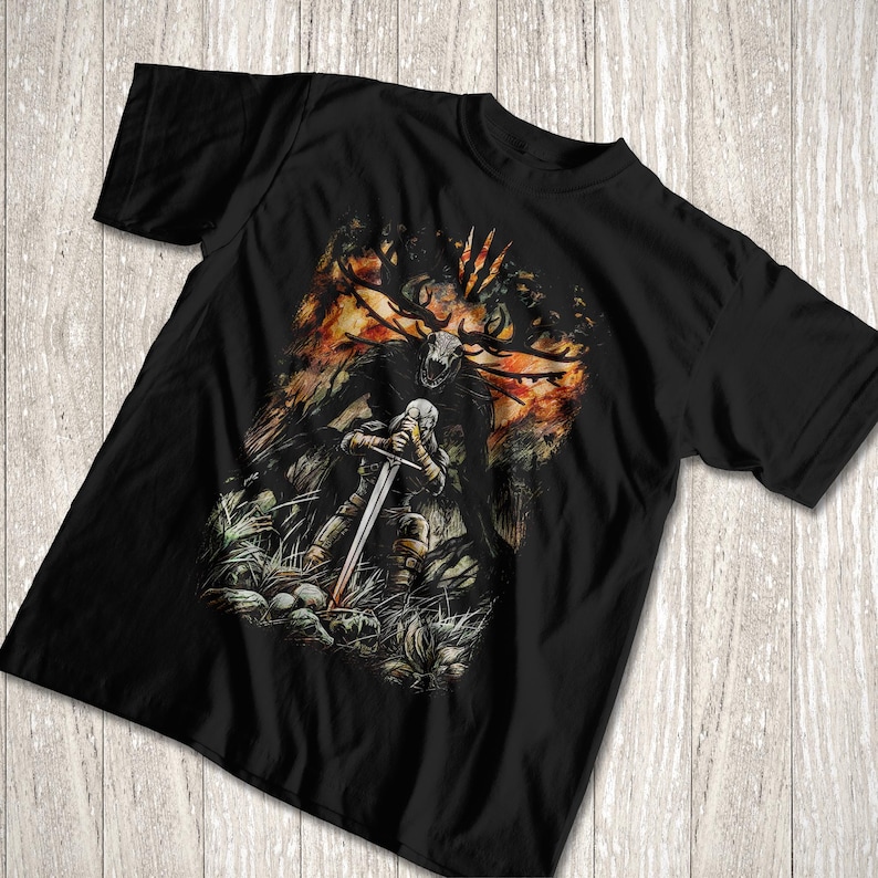The Witcher Velen Wilderness-tröja, The Witcher Wild Hunt-t-shirt | Fantasy Gamer-present bild 3