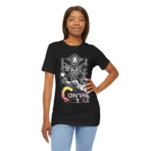 Retro Contra NES Spiel T-Shirt - 80er Jahre Classic Gaming Tee - Unisex T-Shirt Bild 12