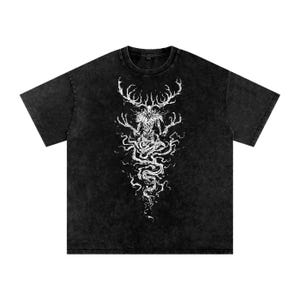 The Witcher Wild Hunt T-shirt | The Witcher Velen Wilderness Shirt, Fantasy Gamer Gift, Acid Wash Oversize T-Shirt, Grunge & Goth Streetwear image 9
