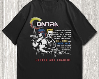 Retro contragame-T-shirt, NES-game, jaren 80 klassiek gaming-T-shirt, Arcade Game-shirt, Konami Code T-shirt