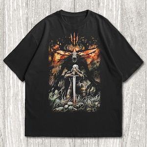 The Witcher Velen Wilderness-tröja, The Witcher Wild Hunt-t-shirt | Fantasy Gamer-present bild 1
