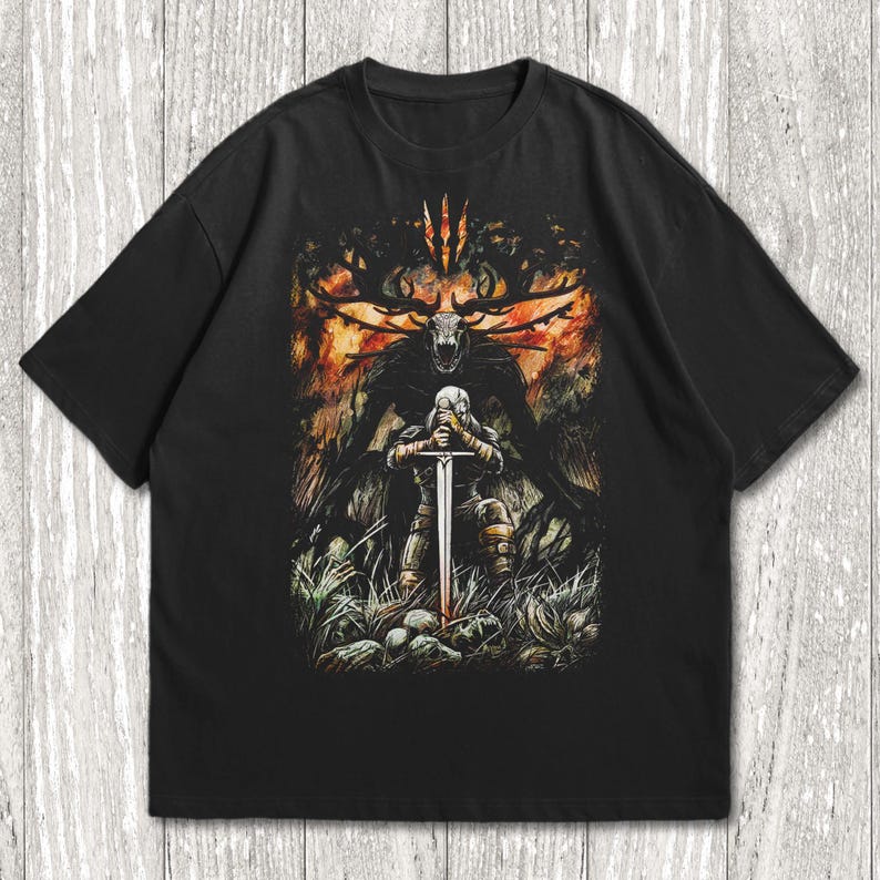 The Witcher Velen Wilderness-tröja, The Witcher Wild Hunt-t-shirt | Fantasy Gamer-present bild 1