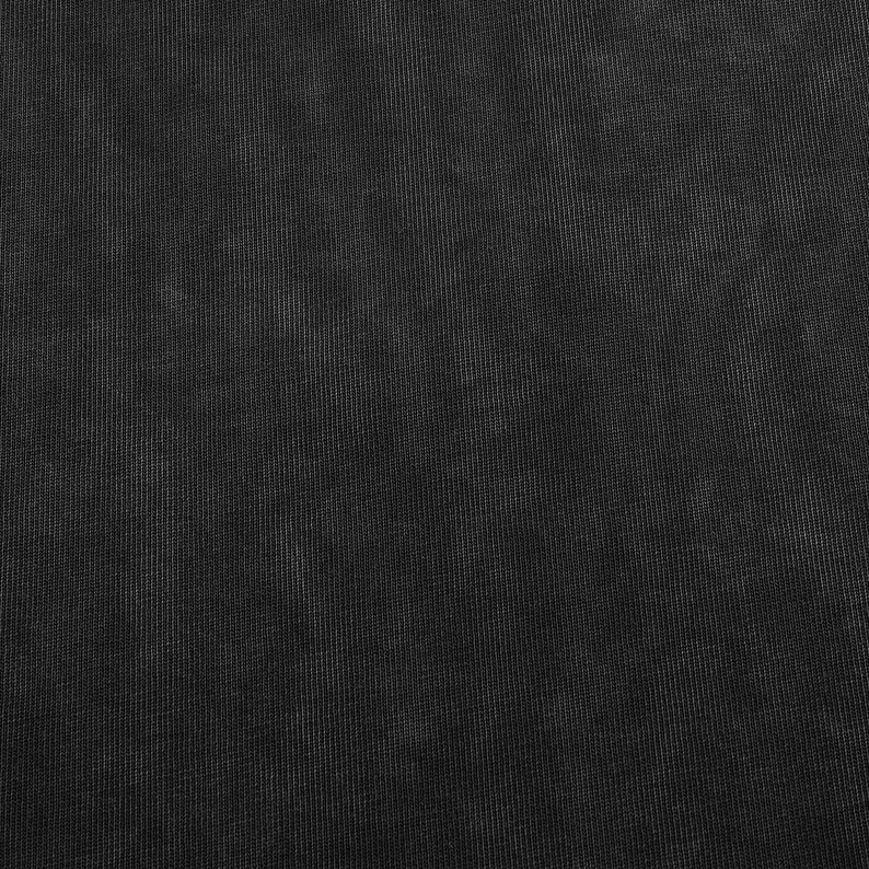 May include: A solid black fabric with a fine, vertical ribbed texture. The material displays a consistent, dark charcoal tone throughout, featuring a subtle, uniform weave pattern that creates a soft, matte appearance across the entire surface.