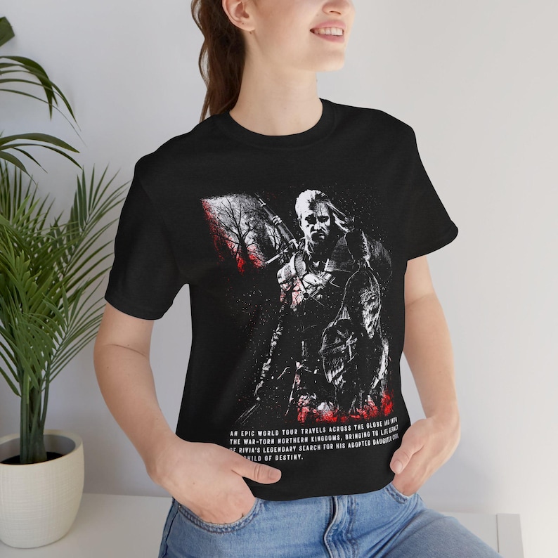 The Witcher Wild Hunt T-shirt | The Witcher Shirt, Fantasy Gamer Gift image 5