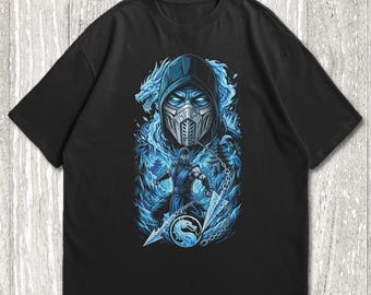 Mortal Kombat T-Shirt, Sub-Zero Shirt, Mortal Kombat Sub-Zero, Fighting Game Ninja Shirt, Retro Arcade Tee