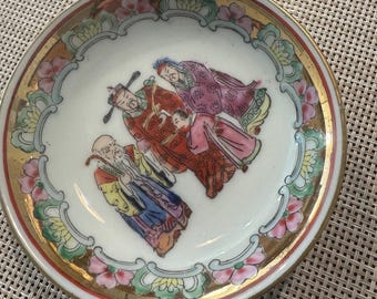 中国茶碗、ソーサー、スプーンレストのフルセット（計10客）