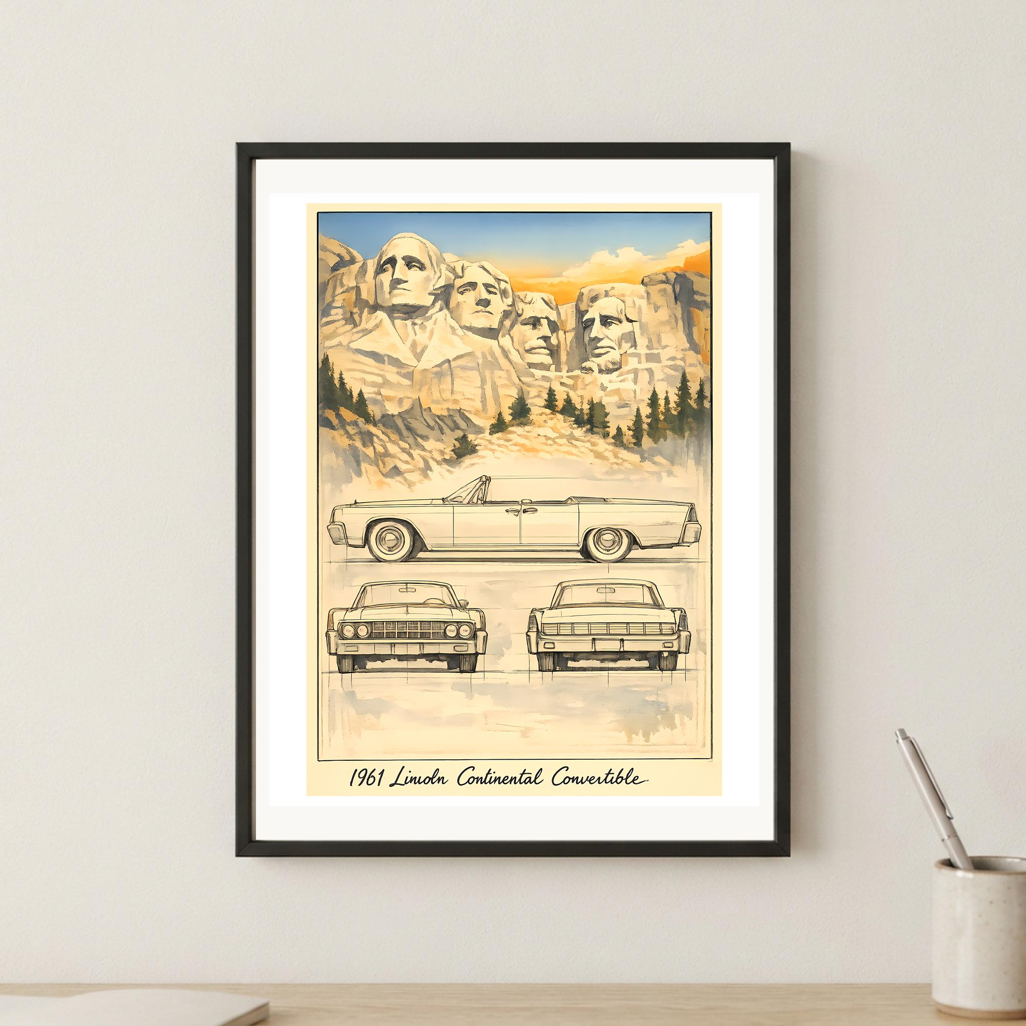 Lincoln Continental Wall Art - Etsy