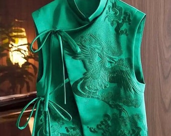 SHANGHAI Vest in Emerald Green