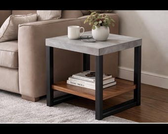 Concrete end table