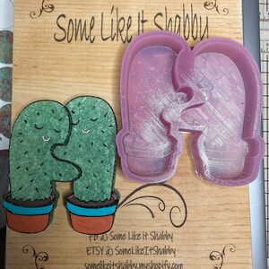 Cactus Love 2 Part Mold for Freshies, Soap, Resin, etc.