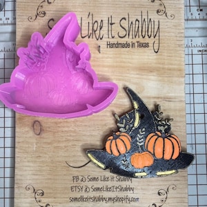 Witch Hat with Pumpkins Mold for Freshies, Soap, Ice, Resin, etc.