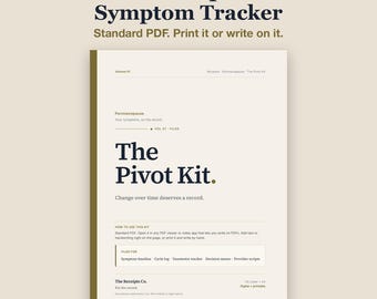 Perimenopause Symptom Tracker Printable PDF for Doctor Visit Prep, Hot Flash and Night Sweat Log, Cycle Log, Write On It or Print