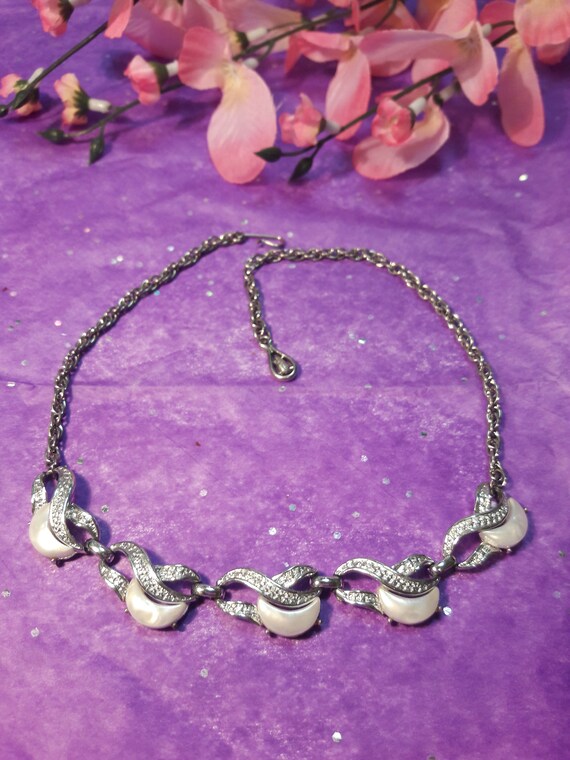 Dainty AB Rhinestone Hummingbird Silver Tone Small Necklace