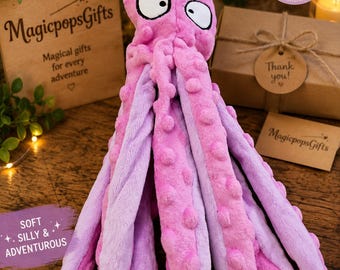 Cute Purple Octopus Plush Toy – Kawaii Sea Creature Plushie